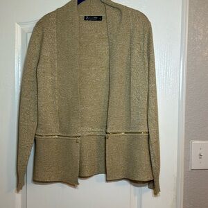 New York & Co cardigan in tan.  Size S, EUC.  Smoke free, pet free home.